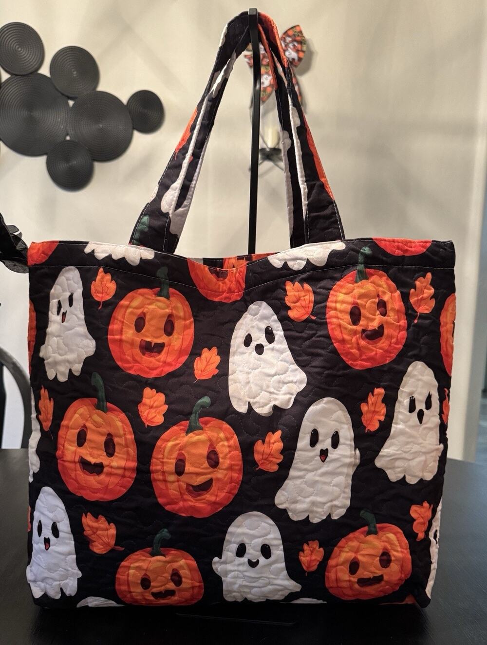 Quilted Halloween Trick Or Treat Tote Bag
